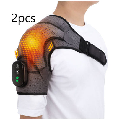 USB Rechargeable Convenient Electric Heating Shoulder Massage Heated Back Shoulder Brace Adjustable Heating Shoulder Massage Belt For Arm Muscle Relaxation